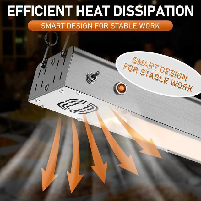 Alt view image 6 of 6 - 36 inch Food Heating Lamp, 1000W Commercial Food Heat Lamp, Hanging & Freestanding Stainless Steel Infrared Strip Heater, Food Warming Lamp Restaurant Equipment for Restaurant Kitchen Cafeteria