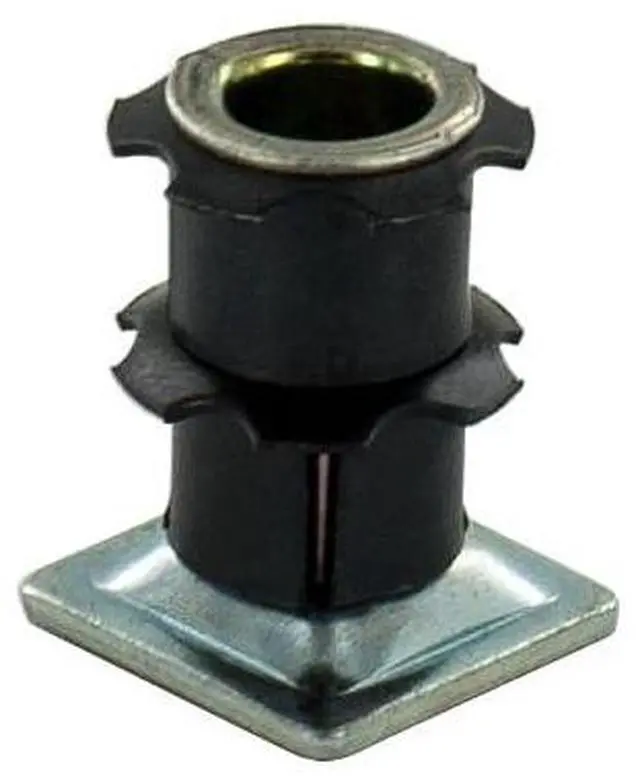 Main image of Industries Double Star Threaded Caster Insert | Heat Treated Steel | Fits 3/4 Inch Square 16-18 Gauge Tube | Thread: 5/16-18 | 100 Pack