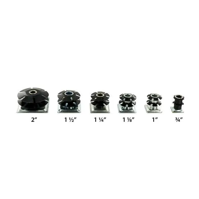 Alt view image 6 of 6 - Industries Double Star Threaded Caster Insert | Heat Treated Steel | Fits 3/4 Inch Square 16-18 Gauge Tube | Thread: 5/16-18 | 100 Pack