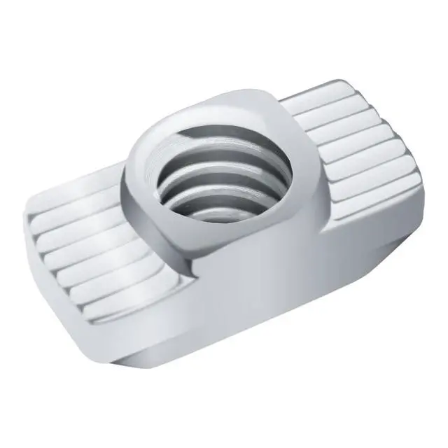 Alt view image 2 of 6 - 8020, 3933, 15 40 Series 1/4-20 Standard Drop in T-Nut Steel Nut T-Slot T-Slotted Accessories for Aluminum Extrusion Hardware 1/4 Nuts (100 Pack)