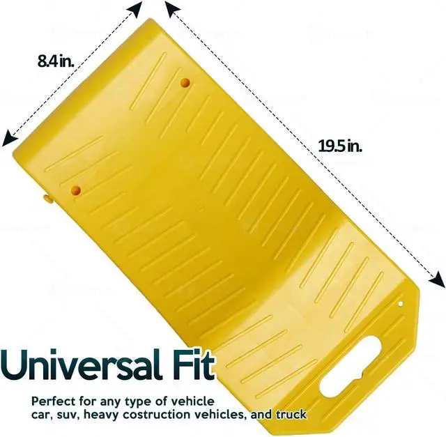Alt view image 5 of 6 - Zone Tech Tire Saver Ramps - Premium Quality Anti- Slip Design Portable Highly Visible Yellow Wheel Rest Vehicle Storage-Flat Spot and Flat Prevention (12-Pack)