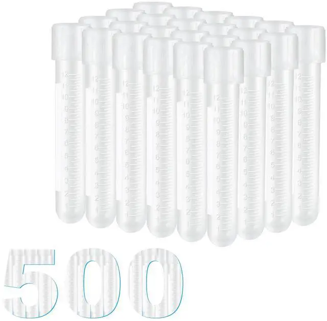 Main image of Culture Tube, 14ml Sterile Culture Tube with Dual Position Cap, 17×100mm, Graduation, Polypropylene, for Cell Culture, Biological Research, Myclogy and Other Lab Experiment, Pack of 500