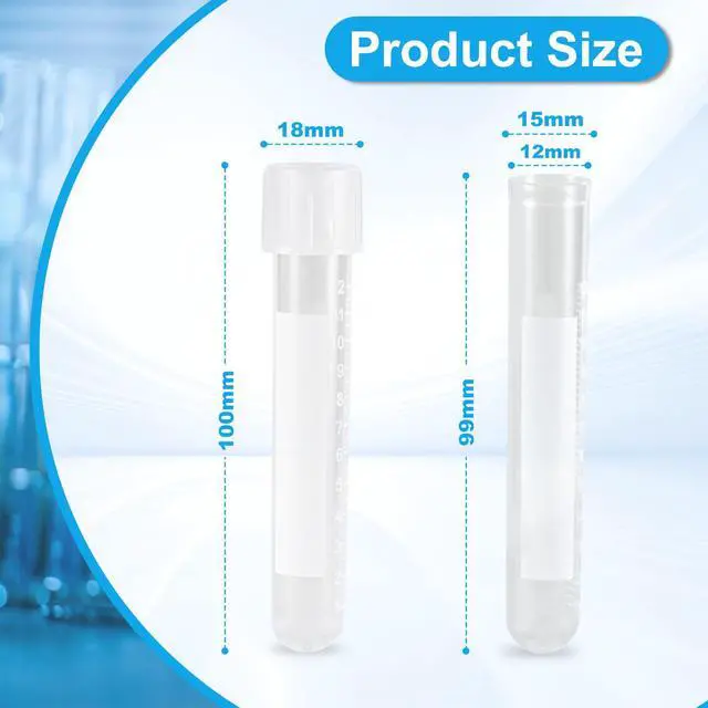 Alt view image 4 of 6 - Culture Tube, 14ml Sterile Culture Tube with Dual Position Cap, 17×100mm, Graduation, Polypropylene, for Cell Culture, Biological Research, Myclogy and Other Lab Experiment, Pack of 500