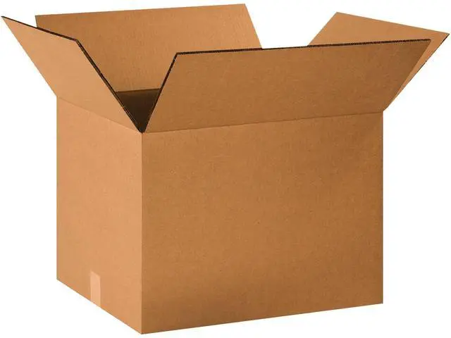 Main image of 15 Pack of Heavy-Duty Double Wall Corrugated Cardboard Boxes, 20" L x 14" W x 12" H, Kraft, Shipping, Packing and Moving