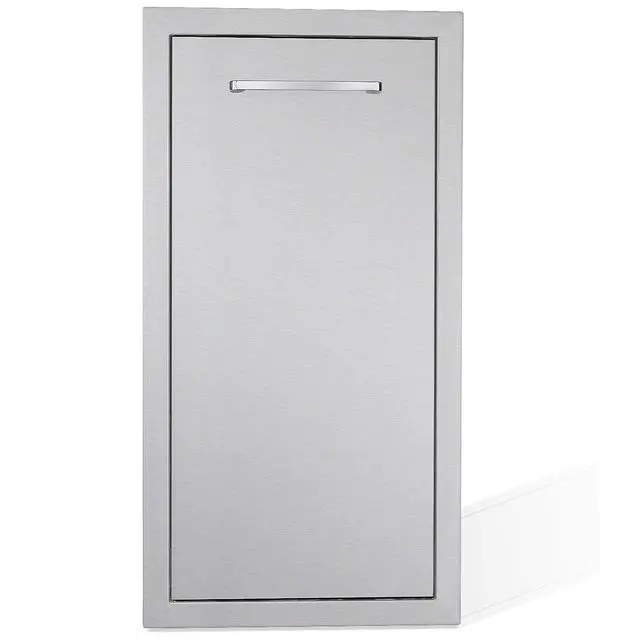Alt view image 3 of 6 - Pull-Out Trash Drawer Stainless Steel Outdoor Kitchen Trash Drawer Storage for Two 10 Gallon Commercial Wastebaskets (W/handle-14x27x20)