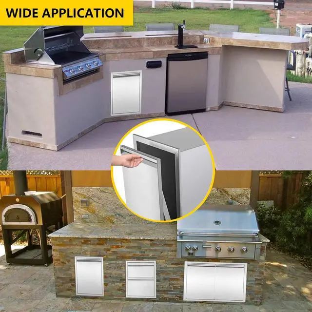 Alt view image 3 of 6 - Propane Drawer Stainless Steel Pull-Out Trash/Propane Tank Drawer Storage for Propane Tank or Trash Bin Adds Convenient Storage in Any Outdoor Kitchen