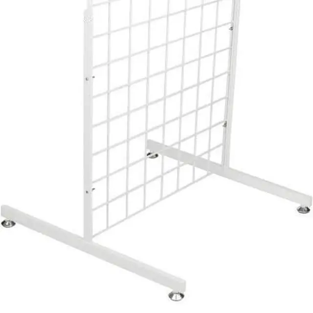 Alt view image 3 of 5 - 2' x 6' Gridwall Panel Tower with T-Base Floorstanding Display Kit, 3-Pack White