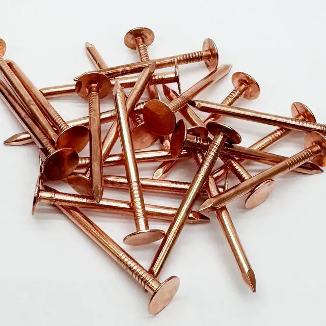 Alt view image 2 of 6 - 1.75 Copper Roofing Nails Premium Quality for Roofing, Flashing Qty (Approx 1380 nails) - 10 lbs