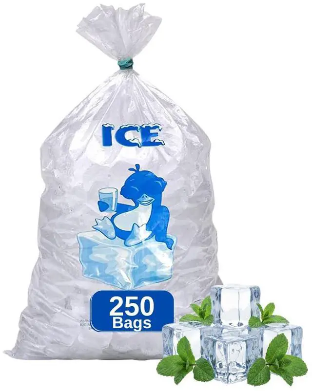 Main image of 50LB Ice Bags 250 Bags - 18"x36" - 3.0 mil Commercial Use, Freezer Storage, Bag of Ice, Food-Grade Ice Packaging