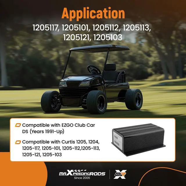 Alt view image 2 of 6 - 1205-117 36V 500A 0-5K for Golf Carts Controller for EZGO Club Car DS, for Curtis Golf Carts Controller Replace 1205-101, 1205-112