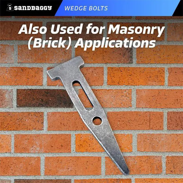 Alt view image 5 of 6 - 1 " x 3 ¾" Steel Wedge Anchor Bolts for Concrete Pouring & Masonry - Easy Installation - Reusable, Removable - Black Annealed Steel (500, Black, 1.375 inch x 3.75 inch)