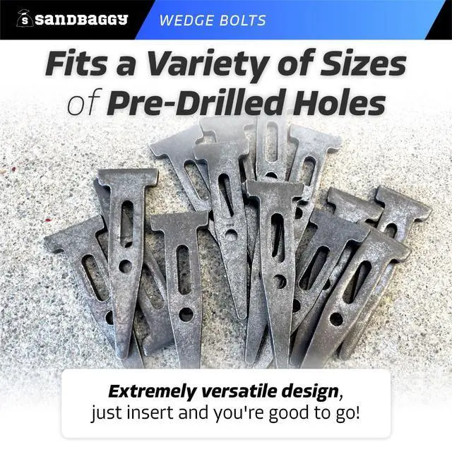 Alt view image 6 of 6 - 1 " x 3 ¾" Steel Wedge Anchor Bolts for Concrete Pouring & Masonry - Easy Installation - Reusable, Removable - Black Annealed Steel (500, Black, 1.375 inch x 3.75 inch)