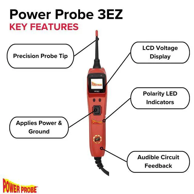 Alt view image 2 of 6 - PP3EZREDCS Circuit Tester with Learning and Diagnostics Mode for Easy Automotive Electrical and Component Testing for 12 to 24 Volts Electrical Systems Tool Only