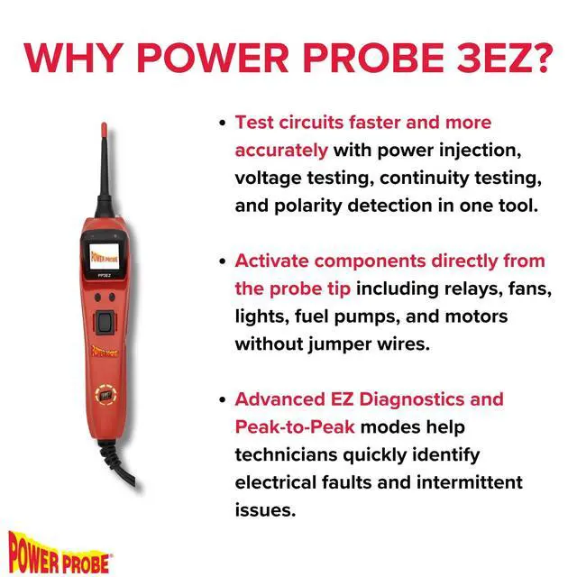 Alt view image 4 of 6 - PP3EZREDCS Circuit Tester with Learning and Diagnostics Mode for Easy Automotive Electrical and Component Testing for 12 to 24 Volts Electrical Systems Tool Only