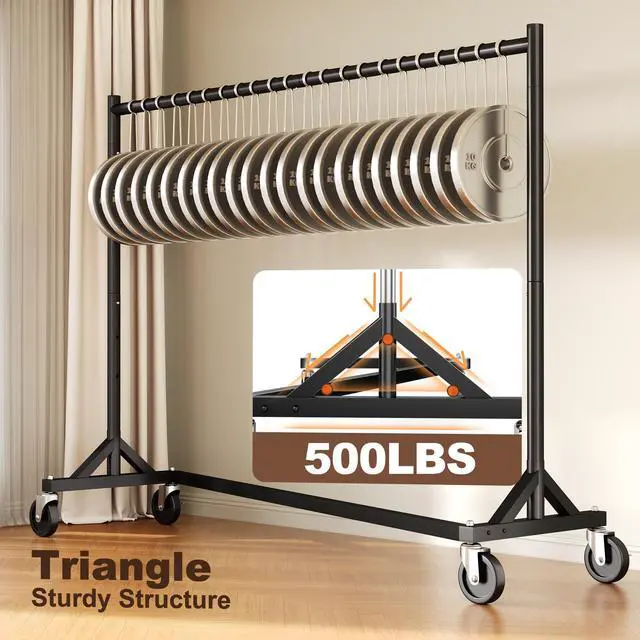 Alt view image 5 of 6 - Z Rack for Clothes Heavy Duty Clothing Rack Hold 500 LBS Commercial Garment Rack with Wheels Rolling Portable Clothes Rack for Bedroom, Laundry Room, Balcony 24"D x 63"W x 71"H, Black 2 Packs