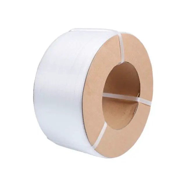 Alt view image 3 of 5 - 1/2" Strapping 9900 Ft Machine Grade 8x8 Core Polypropylene Heavy Duty Grade Strapping, 1 Roll, White