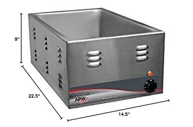 Alt view image 3 of 3 - 3D-W3VI-120 22 qt Classic Countertop Food Warmer - 22 1/16" L x 14" 1/16" W x 9 3/4" H