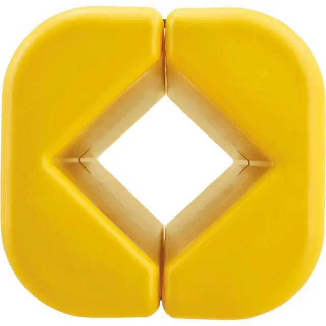Alt view image 3 of 6 - 42"H x 13"W Narrow Column Protectors, 4-6" Column Opening, for Square or Round Columns, High-Visibility Yellow, High-Density Polyethylene, Interlocking Halves