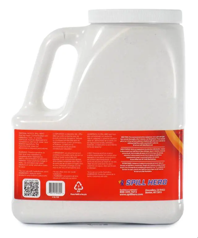 Alt view image 6 of 6 - Spill Hero Acid Neutralizing Absorbent Bottle 5.4 qt. (Case of 6)