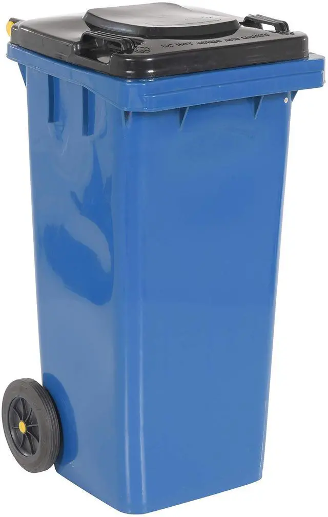 Main image of TH-32-BLU Trash Can, Polyethylene, 18-1/2" Width, 37-1/2" Height, 22" Depth, 32 gallon Capacity, Blue
