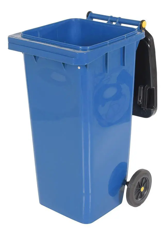 Alt view image 2 of 6 - TH-32-BLU Trash Can, Polyethylene, 18-1/2" Width, 37-1/2" Height, 22" Depth, 32 gallon Capacity, Blue