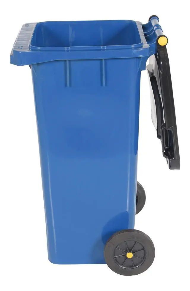 Alt view image 5 of 6 - TH-32-BLU Trash Can, Polyethylene, 18-1/2" Width, 37-1/2" Height, 22" Depth, 32 gallon Capacity, Blue