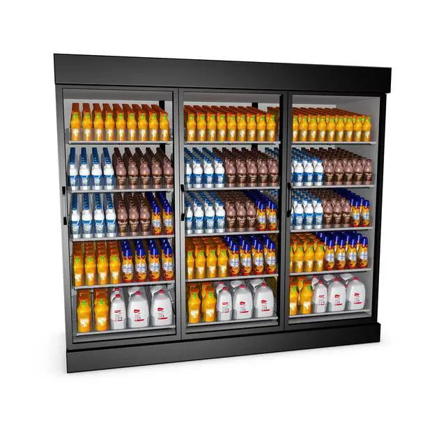 Alt view image 3 of 6 - Visi-Floor Adjustable System Kit - Cold Vaults & Commercial Storage Organizer for Supermarkets, Convenience Stores, & Grocery Stores - Modular Display Merchandiser Cans, Beer, Bottles Drink Organizer