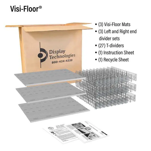 Alt view image 6 of 6 - Visi-Floor Adjustable System Kit - Cold Vaults & Commercial Storage Organizer for Supermarkets, Convenience Stores, & Grocery Stores - Modular Display Merchandiser Cans, Beer, Bottles Drink Organizer