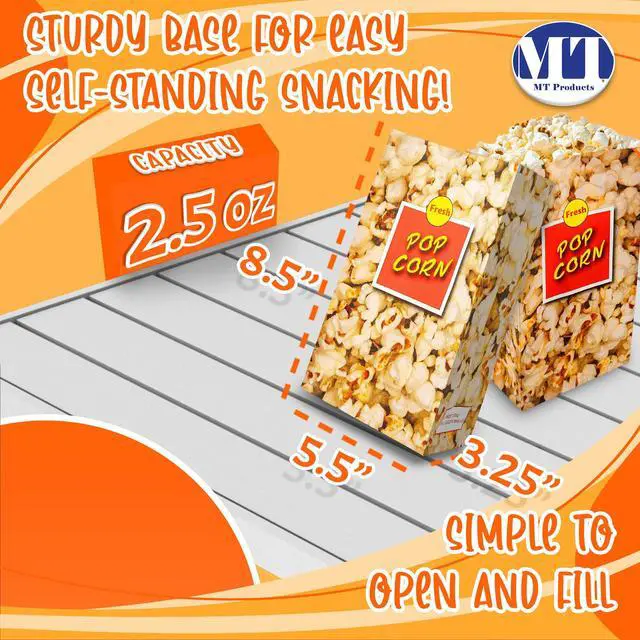 Alt view image 2 of 6 - Popcorn Bags 2.5 oz. - Medium Individual Popcorn Holder - Pack of 1600