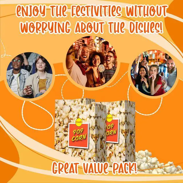 Alt view image 5 of 6 - Popcorn Bags 2.5 oz. - Medium Individual Popcorn Holder - Pack of 1600