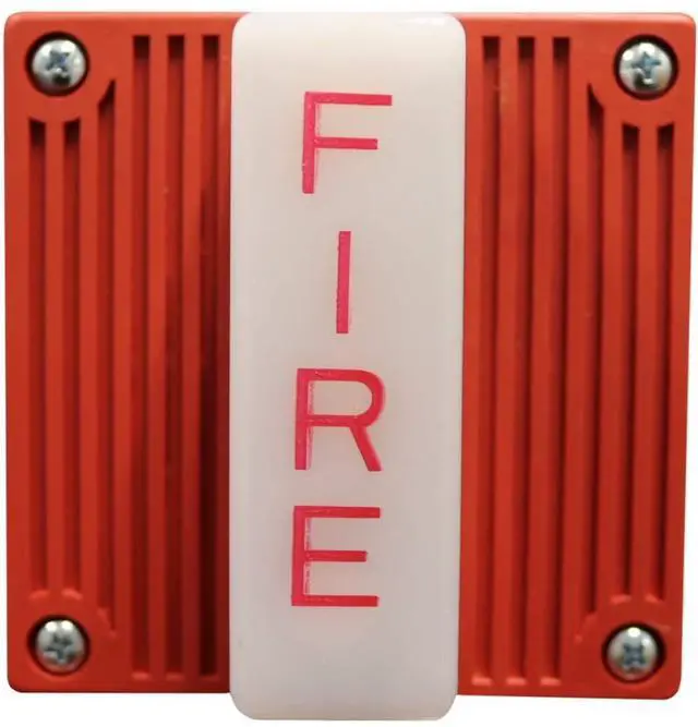 Main image of Wheelock MT4-115-WH-VFR MT Multitone Horn Strobe, Red Housing, Clear Lens, One Alarm Appliance with (8) Eight Selective Signals, 99dBA Sound Level, Indoor/Outdoor, FIRE Lettering, Wall Mounting