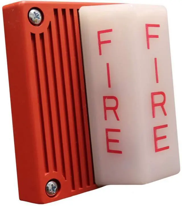 Alt view image 3 of 3 - Wheelock MT4-115-WH-VFR MT Multitone Horn Strobe, Red Housing, Clear Lens, One Alarm Appliance with (8) Eight Selective Signals, 99dBA Sound Level, Indoor/Outdoor, FIRE Lettering, Wall Mounting