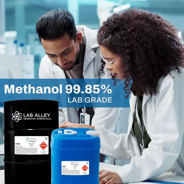 Alt view image 4 of 6 - Methanol 99.85% Lab Grade Solvent, Polar Solvent for Laboratory, Industrial & Research Use, 4 Gallons (Pack of 4 x 1 Gallon Bottles)