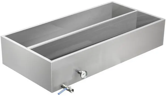 Main image of Maple Syrup Evaporator Pan, 48 x 24 x 9.4 Inch 304 Stainless Steel Maple Syrup Evaporator, 47Gal Feed Pan for Boiling Maple Syrup with Valve and Thermometer and Divided for Home, Outdoor