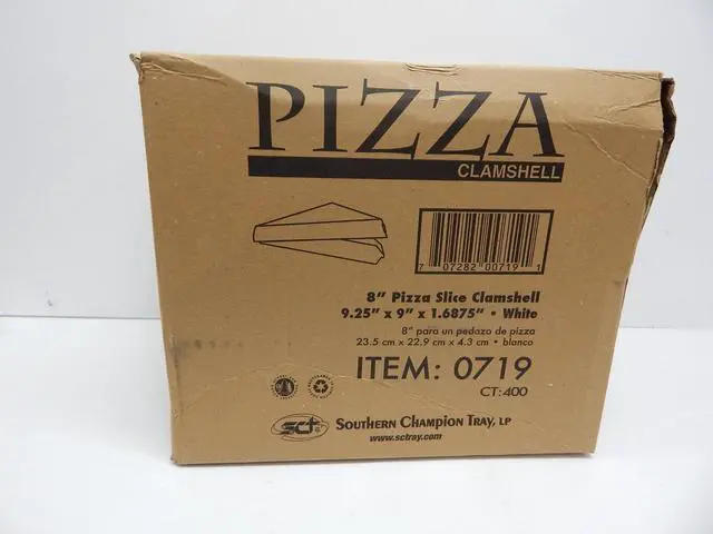 Alt view image 2 of 6 - SCT white pizza clamshells, 9.25 x 9 x 1.69, white, paper, 400/carton