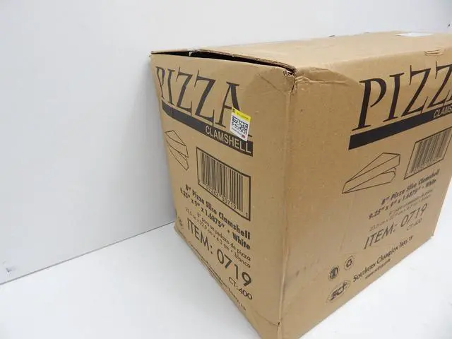 Alt view image 3 of 6 - SCT white pizza clamshells, 9.25 x 9 x 1.69, white, paper, 400/carton
