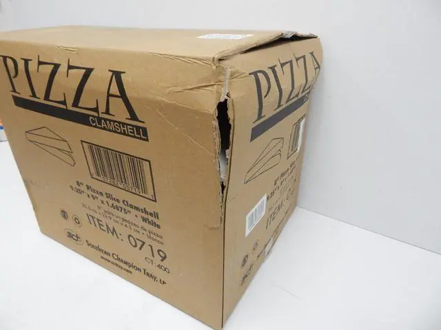 Alt view image 4 of 6 - SCT white pizza clamshells, 9.25 x 9 x 1.69, white, paper, 400/carton