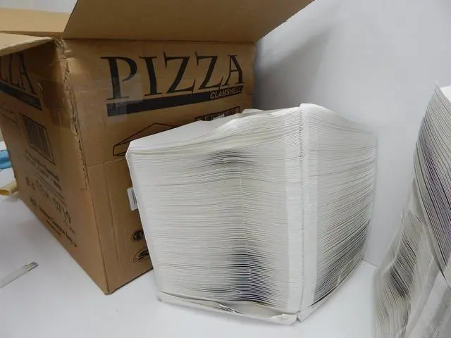Alt view image 5 of 6 - SCT white pizza clamshells, 9.25 x 9 x 1.69, white, paper, 400/carton