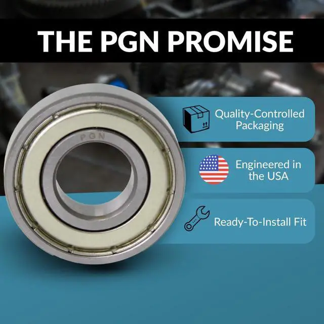 Alt view image 5 of 6 - PGN (50 Pack) 6206-ZZ Bearing - Lubricated Chrome Steel Sealed Ball Bearing - 30x62x16mm Bearings with Metal Shield & High RPM Support