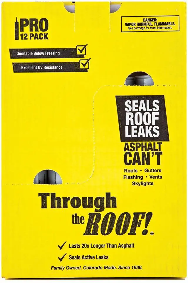 Main image of 12-Pack of 10.5 Oz. 14030 White Through the ROOF! Ultra-Elastic Sealant
