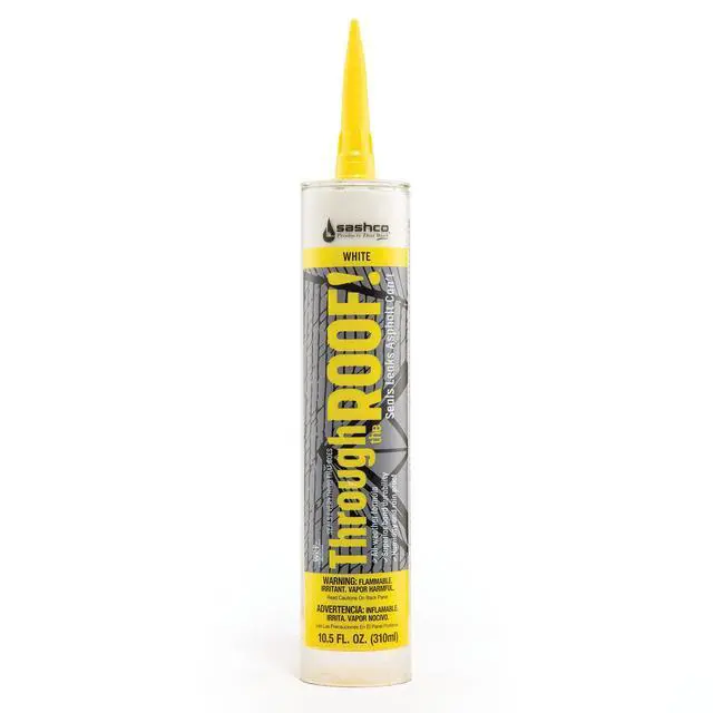 Alt view image 2 of 6 - 12-Pack of 10.5 Oz. 14030 White Through the ROOF! Ultra-Elastic Sealant