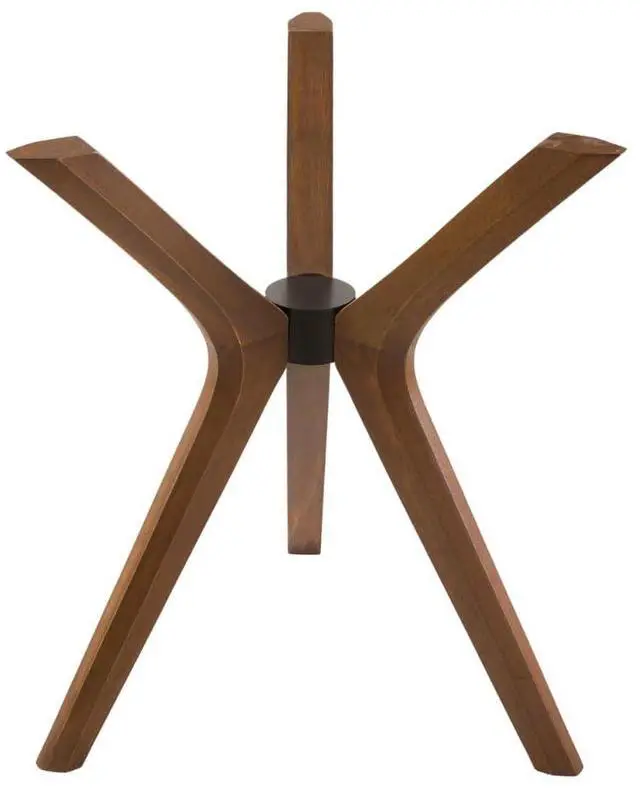 Main image of Mid Century Modern Dining Table Base Only, Pedestal Table Bases, Wooden Legs for Kitchen Tables, Glass Top Wood Top Assembly Tools Available (Wood Tabletop Hardware, Walnut)