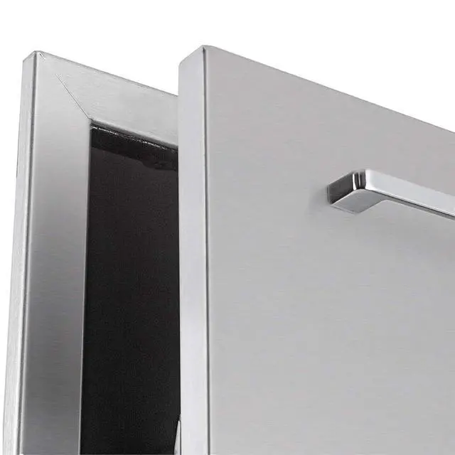 Alt view image 3 of 6 - Pull-Out Trash Drawer Stainless Steel Outdoor Kitchen Trash Drawer Storage for Two 10 Gallon Commercial Wastebaskets (W/handle-17x23x16)