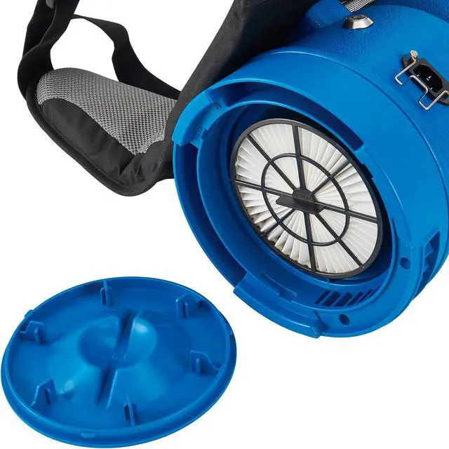Alt view image 5 of 6 - Commercial Ergonomic HEPA Backpack Vacuum with 8-Piece Tool Kit, 2-1/2 Gallon Capacity, 105 CFM, 1080W, 120V, 50'L Power Cord, 70 dB