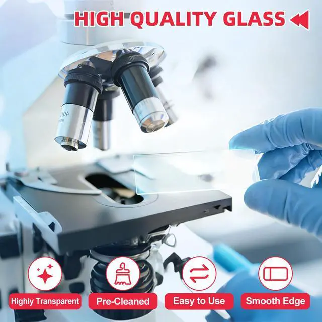 Alt view image 3 of 6 - 50Pack 3600Pcs Microscope Slides, 75 x 25 mm Microscope Glass Slides, Microscope Slides Frosted, Microscope Slides Frosted End, Pre-Cleaned Glass Slides for Classroom & Lab Use