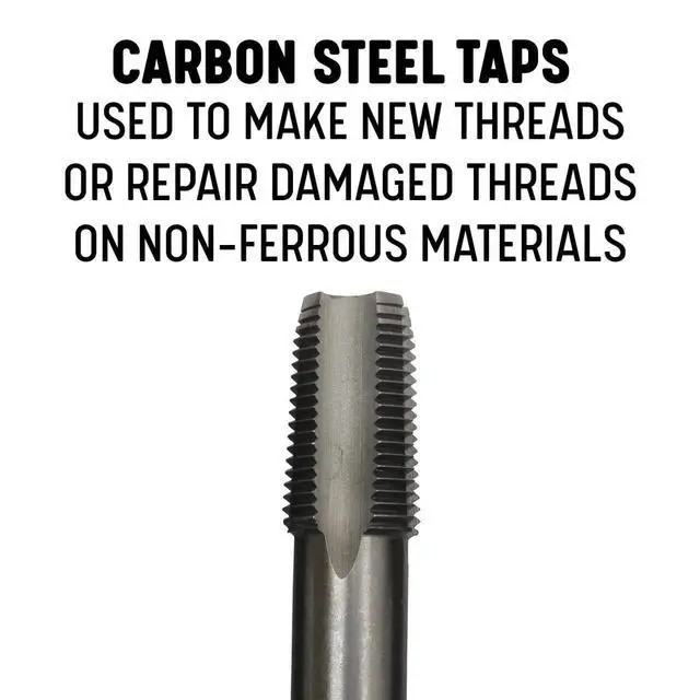 Alt view image 4 of 6 - 12 Piece Carbon Steel NPT Pipe Tap and Die Set, 1/8", 1/4", 3/8", 1/2", 3/4" and 1" in Wooden Case