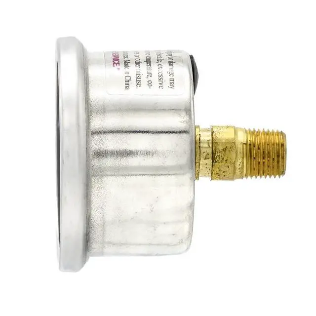 Alt view image 3 of 4 - 25 Pack of Liquid Filled Center Back Mount Pressure Gauge with 1.5" Dial, 0-5000 PSI, 1/8" Male NPT Connection, Stainless Steel CASE and Bezel (25)