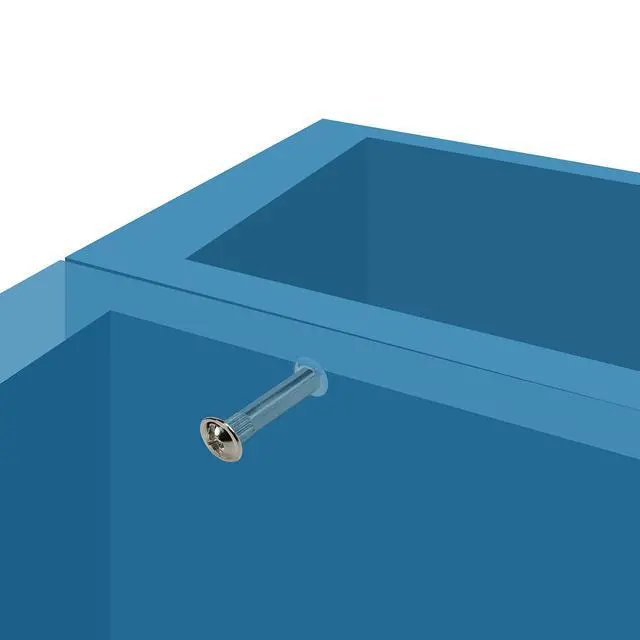 Alt view image 3 of 6 - 500 Pack Multipurpose Furniture Screws Cabinet Panel Connector Binding Barrels, 27mm (1-1/16") Sleeve with 16mm (5/8") Universal Head Inter Screws, M4 Bolts