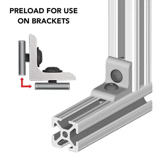 Alt view image 5 of 6 - 8020, 14131, 15 40 45 Series Steel M8 Slide-in Economy T Nuts Hardware Block Nuts for 1.5", 40mm, and 45mm Series Aluminum Extrusions Profiles (250 Pack)