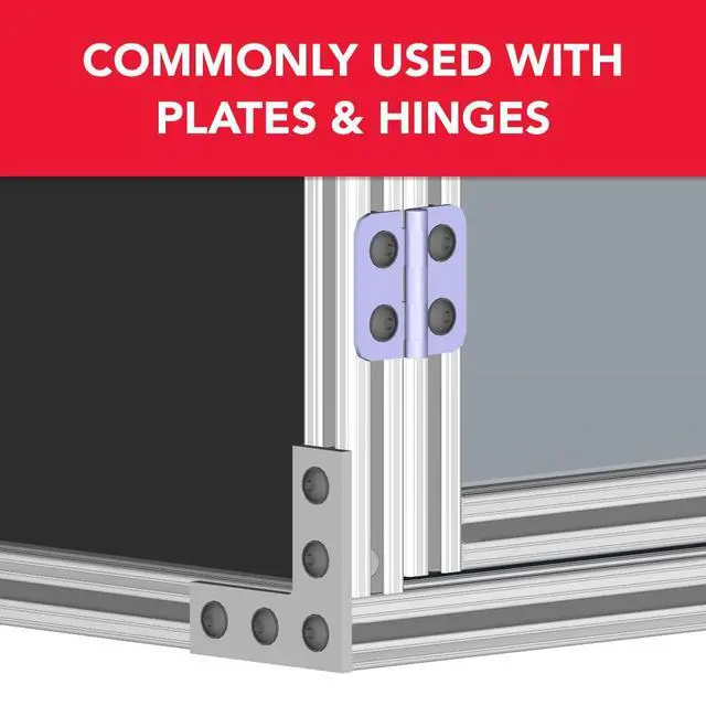 Alt view image 6 of 6 - 8020, 14131, 15 40 45 Series Steel M8 Slide-in Economy T Nuts Hardware Block Nuts for 1.5", 40mm, and 45mm Series Aluminum Extrusions Profiles (250 Pack)